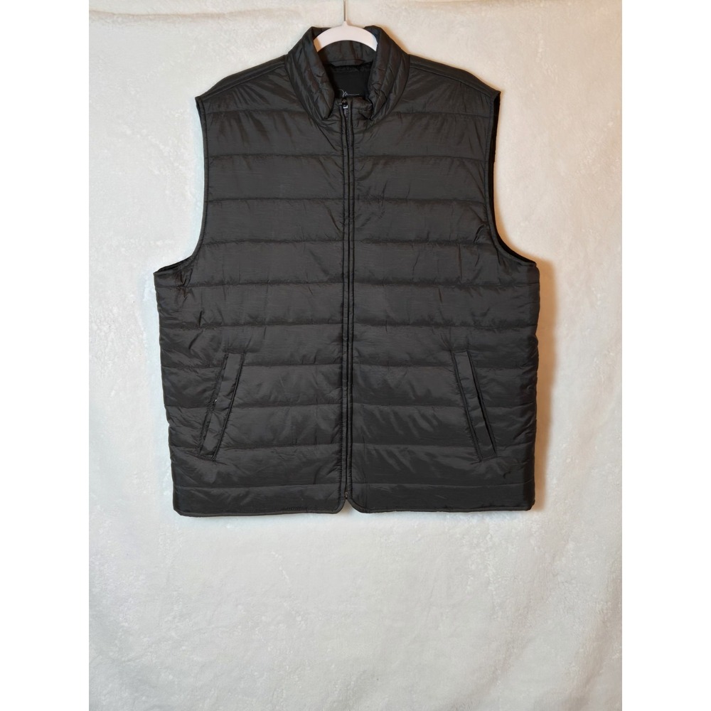Marc Anthony Men's Puffer Vest Size‎ XXL Dark Gray Full Zip